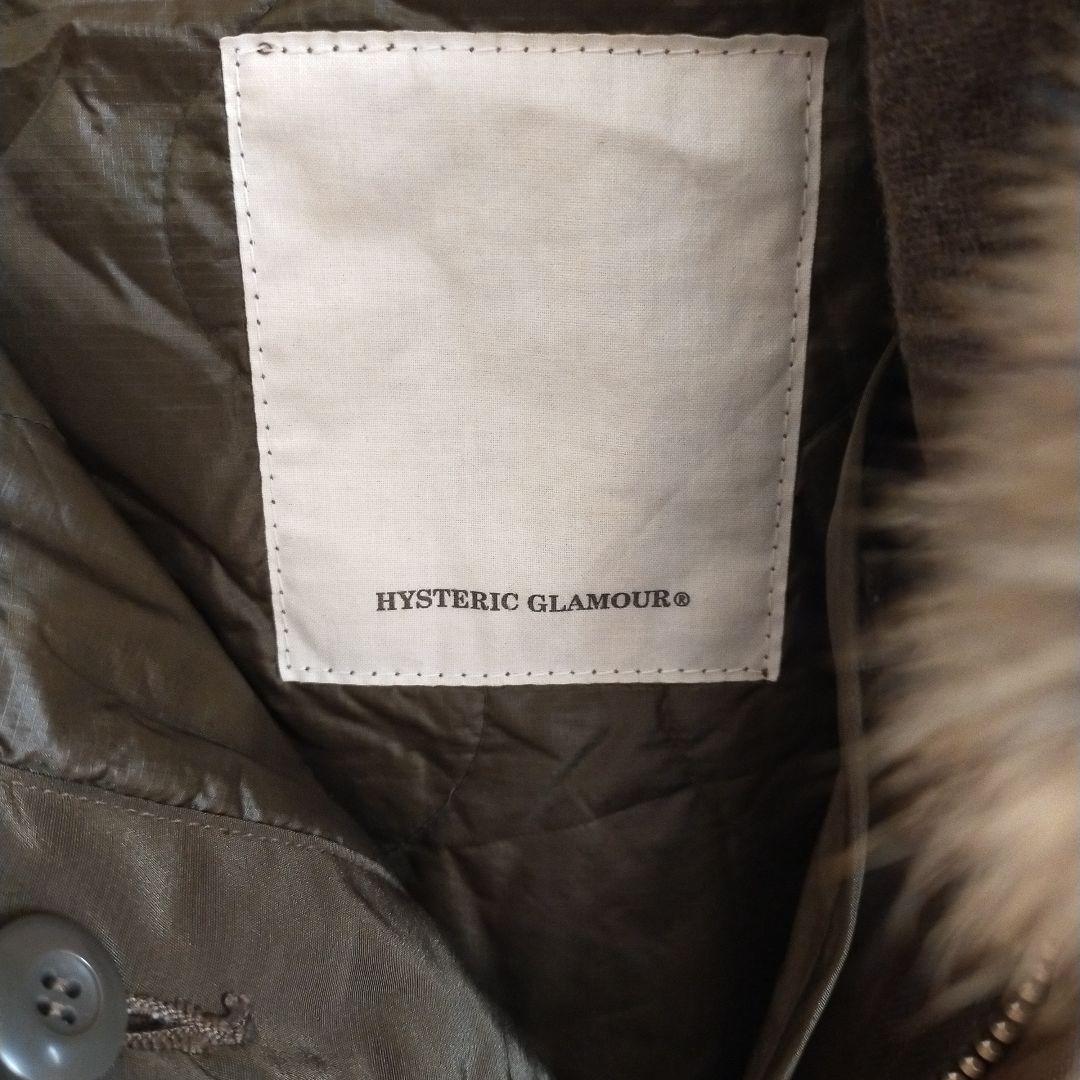HYSTERIC GLAMOUR モッズコート カーキ　本毛皮ファー　ミリタリー