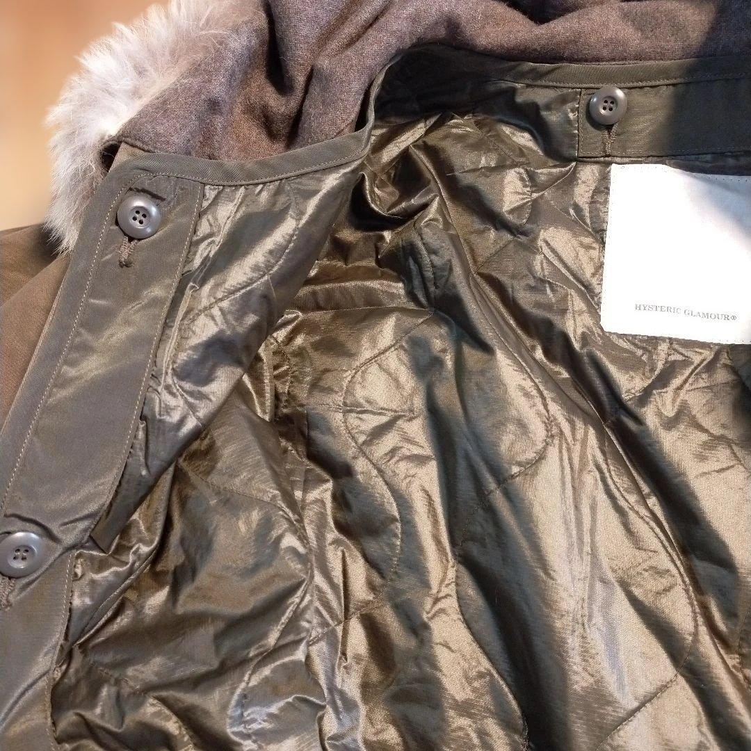 HYSTERIC GLAMOUR モッズコート カーキ　本毛皮ファー　ミリタリー