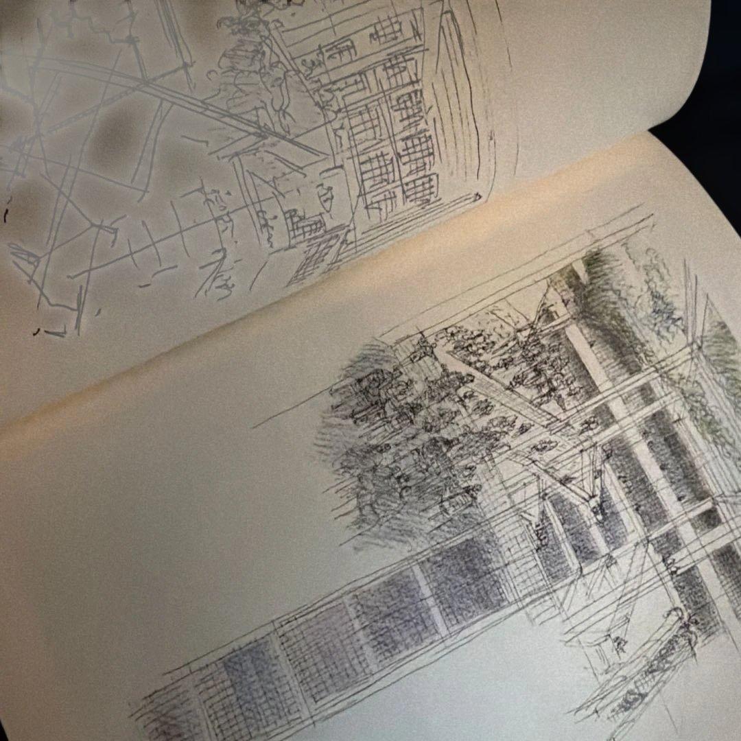 Tadao Ando O 安藤忠雄 メッセージ・サイン・イラスト付