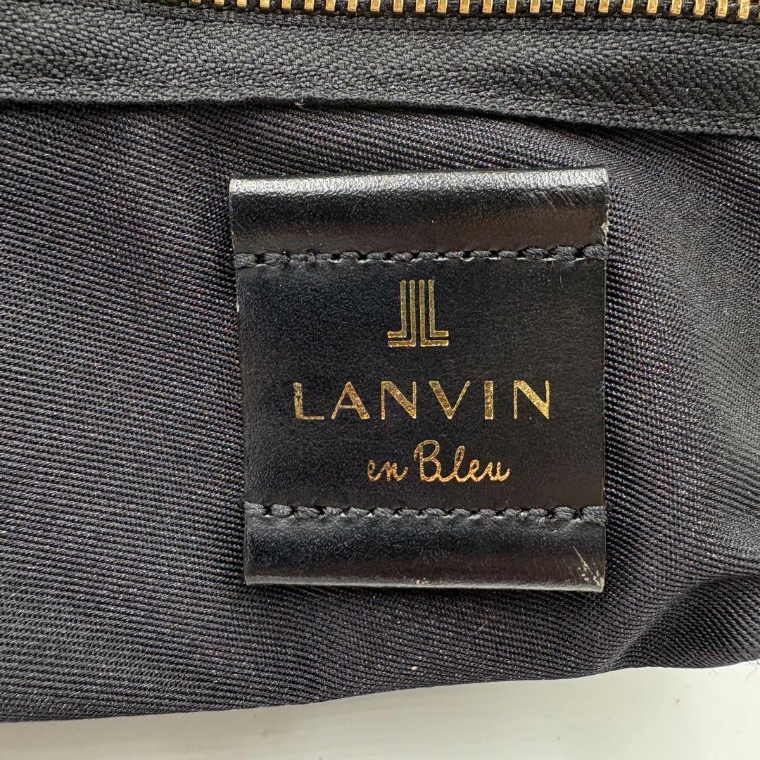 使用数回 極美品✨LANVIN ランバンオンブルー ウエストポーチ リボン