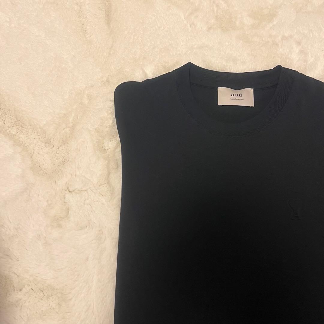 ︎︎⟡︎︎amipari ヘビーオーガニックコットンジャージー Tシャツ 黒⟡