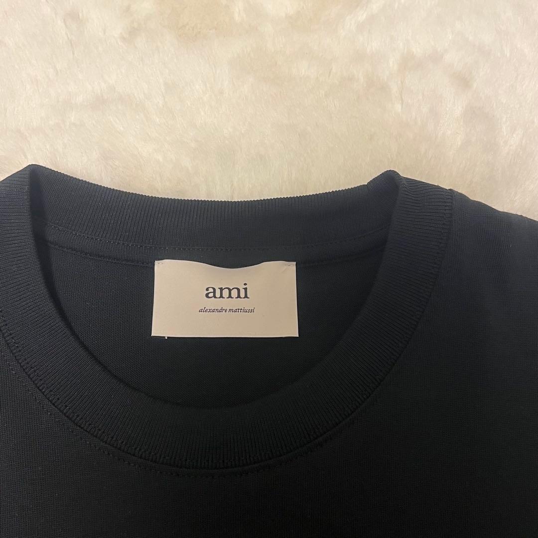 ︎︎⟡︎︎amipari ヘビーオーガニックコットンジャージー Tシャツ 黒⟡