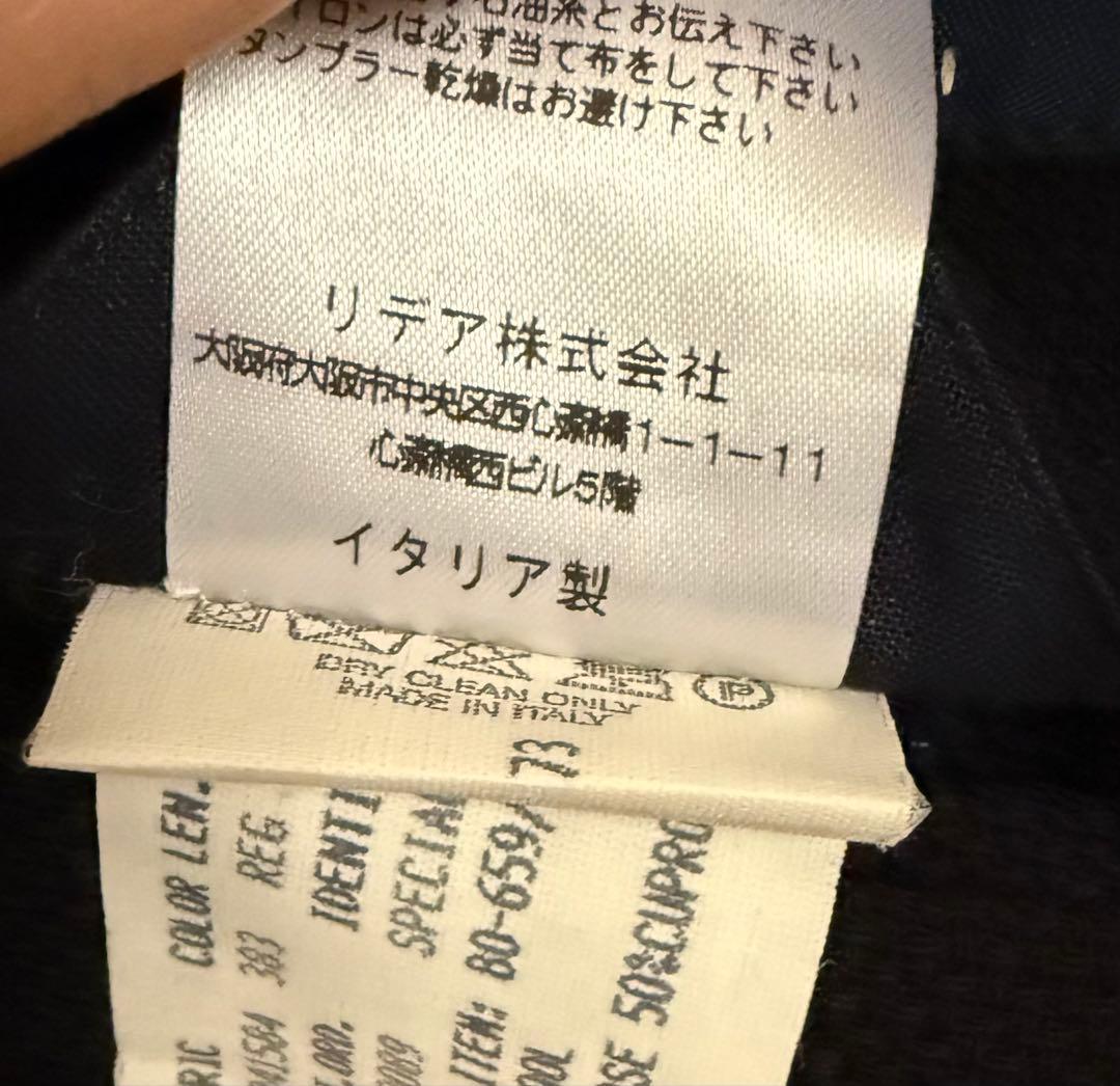LARDINI ネイビー テーラードジャケット　ラルディーニ　44 本切羽