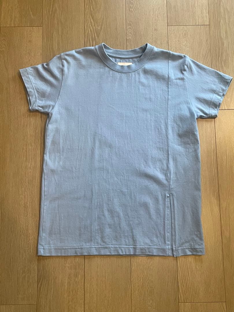 MEYAME SLIT LONG SLEEVE TEE ブルー