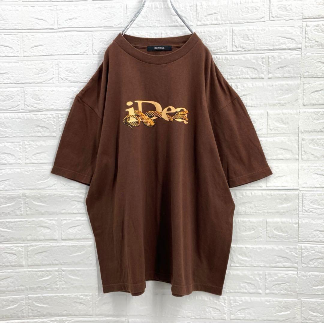 【激レア】IDEASWAM イデアスワム スネークロゴ Tシャツ L ブラウン