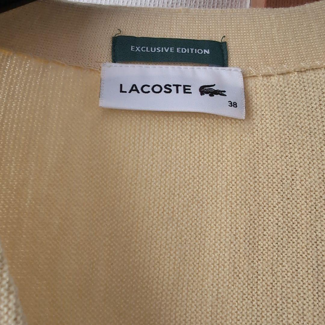 の*こ様 ビームスボーイLACOSTEカーディガン 38サイズ