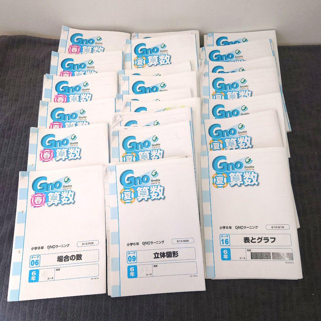 グノーブル　算数　6年生　フルセット　春、夏講習含む