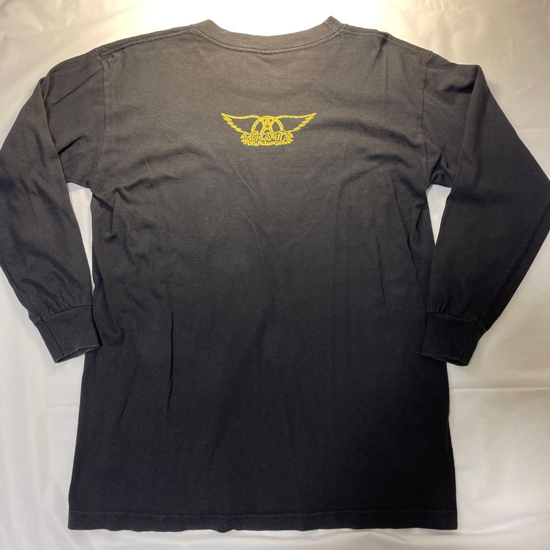 き*ぴ様 エアロスミスTシャツNine livesツアー長袖ロックTヴィンテージ