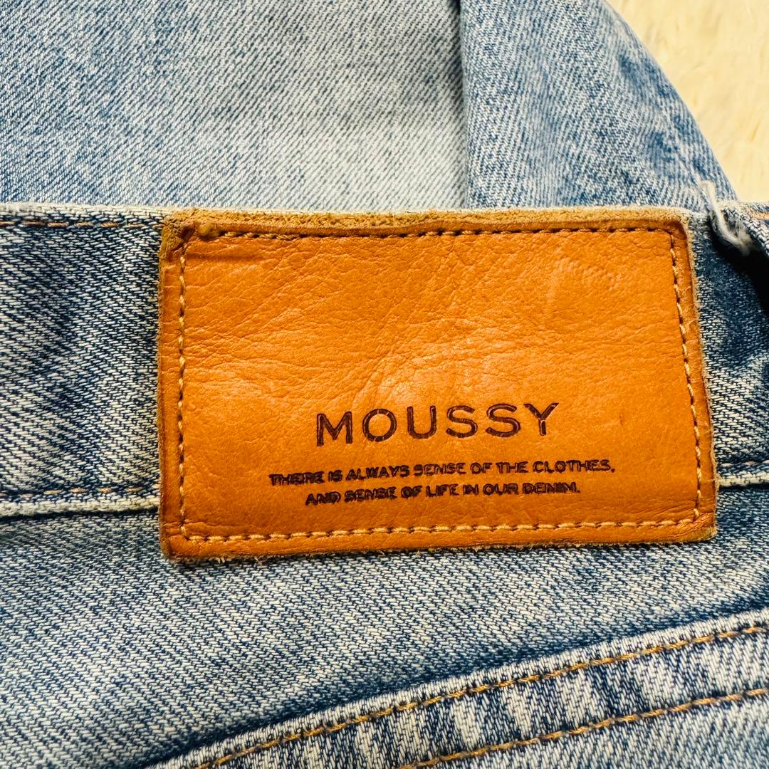 MOUSSY MVS ハイウエスト フレアデニム ヴィンテージ加工 美脚 赤耳