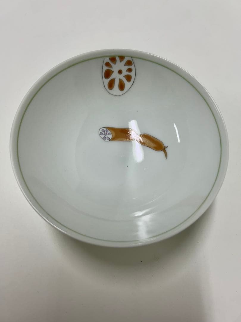 深川製磁 野菜 グリーン 茶碗 6個 緑 宮内庁御用達 有田焼 和食器 美品