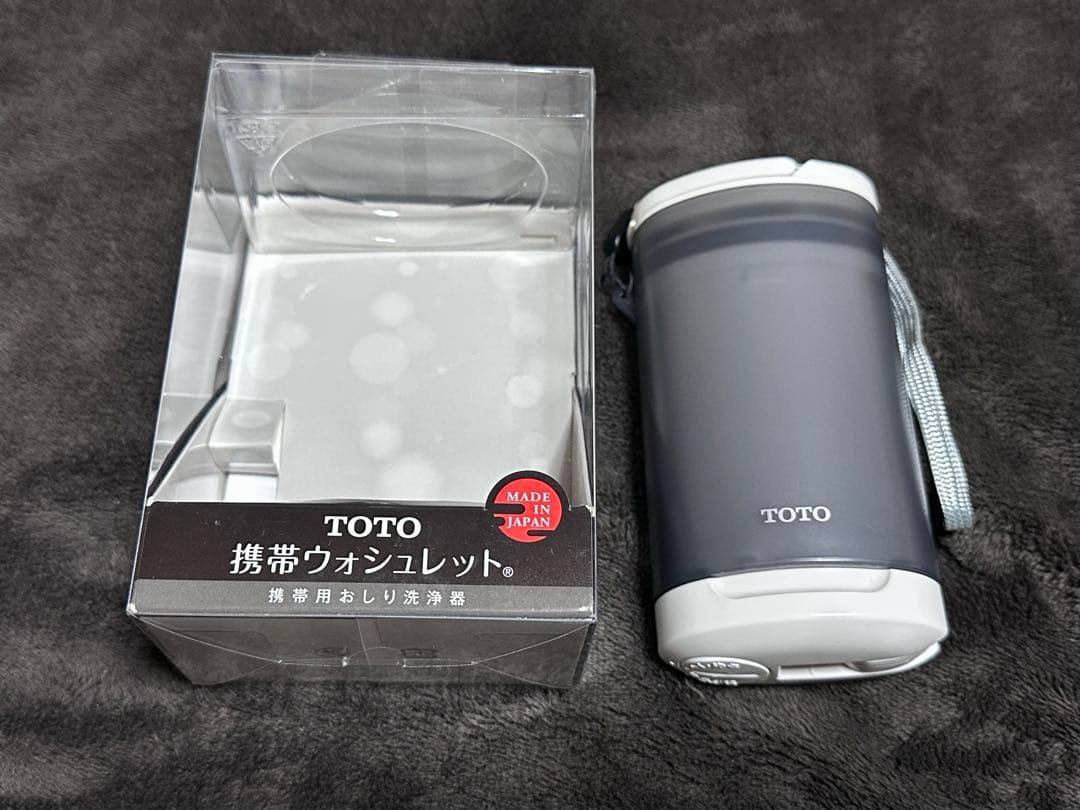 TOTO 携帯ウォシュレット グレー 携帯用おしり洗浄器