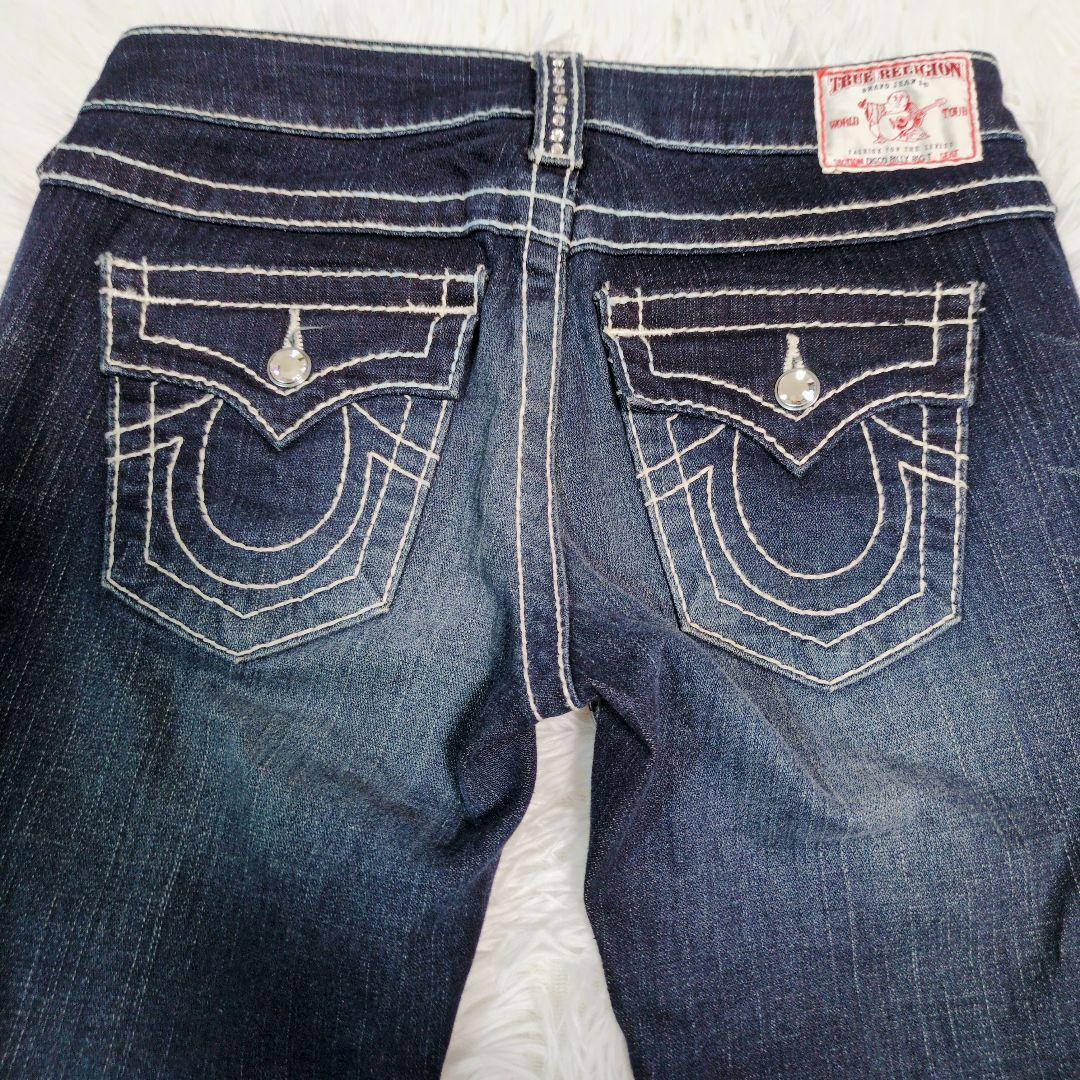 TRUE RELIGION トゥルーレリジョン ストレートデニム スワロフスキー