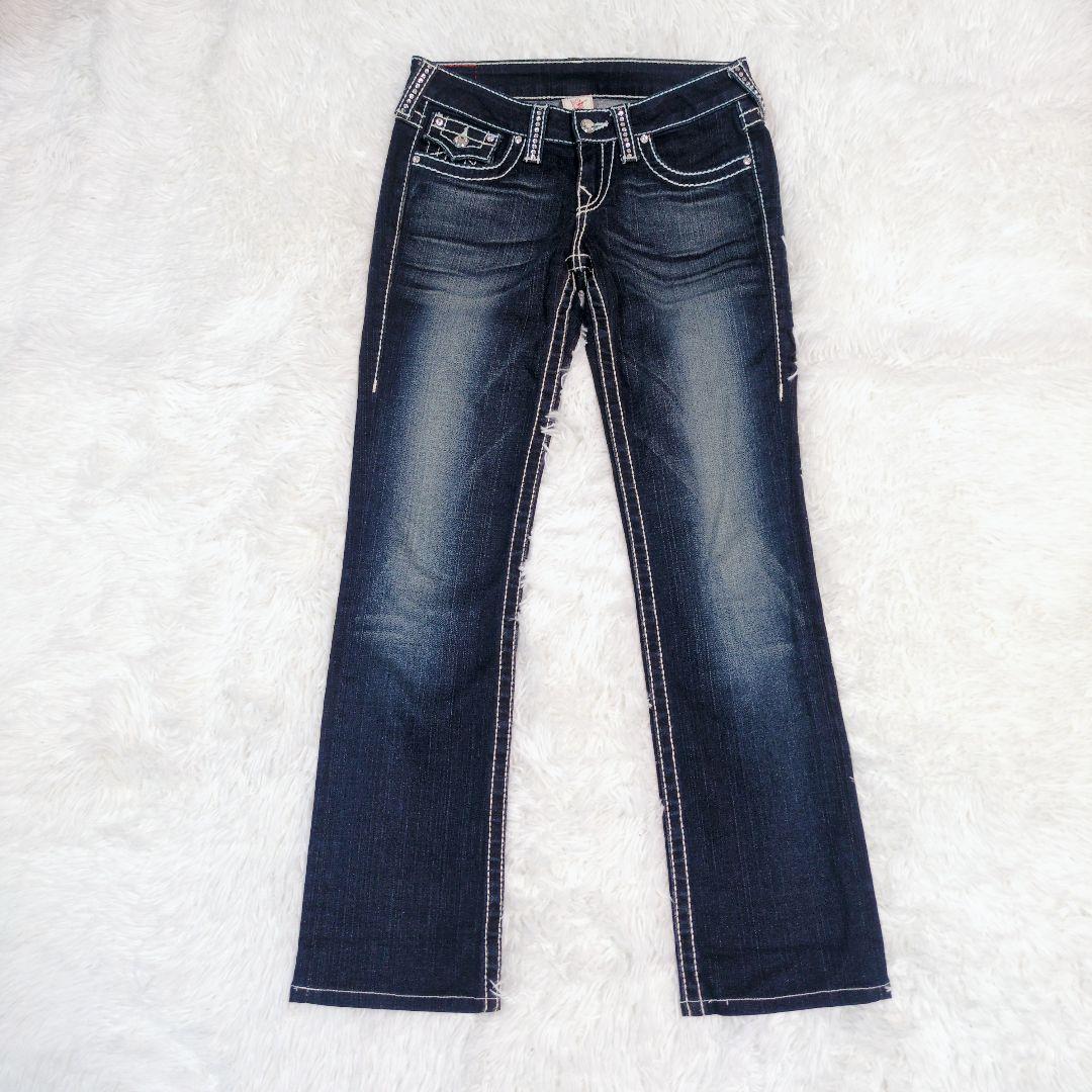 TRUE RELIGION トゥルーレリジョン ストレートデニム スワロフスキー