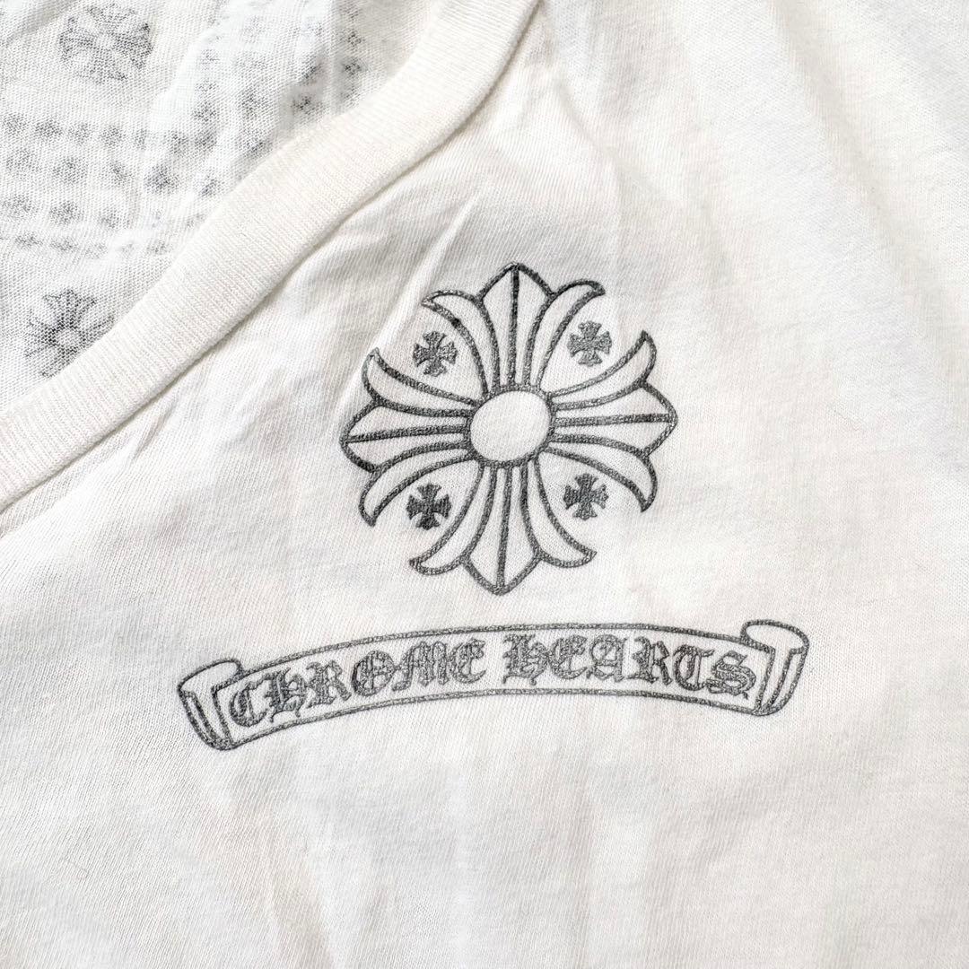 CHROME HEARTS Tシャツ CHプラス フレームドクロス Vネック S