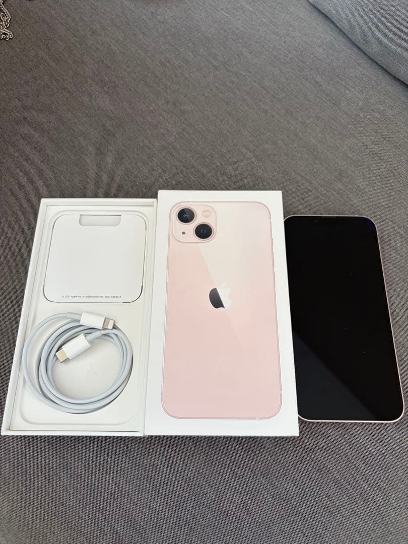 Apple iPhone 13 ピンク 本体 充電ケーブル付き