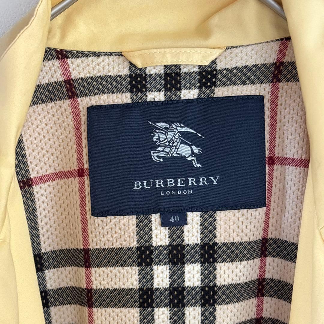 BURBERRY LONDON ステンカラーコート チェック裏地 40✨
