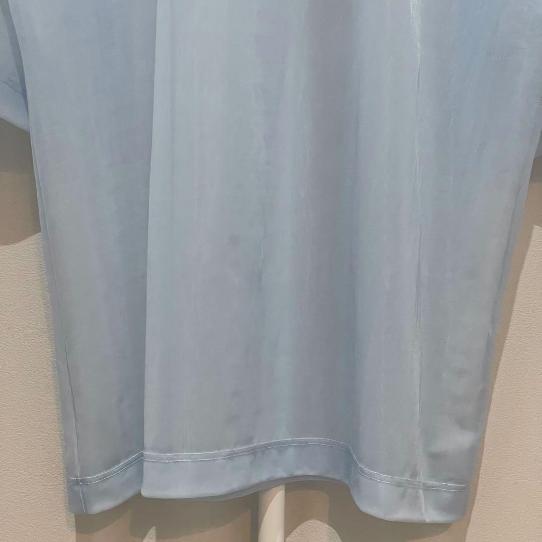 JIL SANDER シースルTシャツ ロゴプリント ブルー