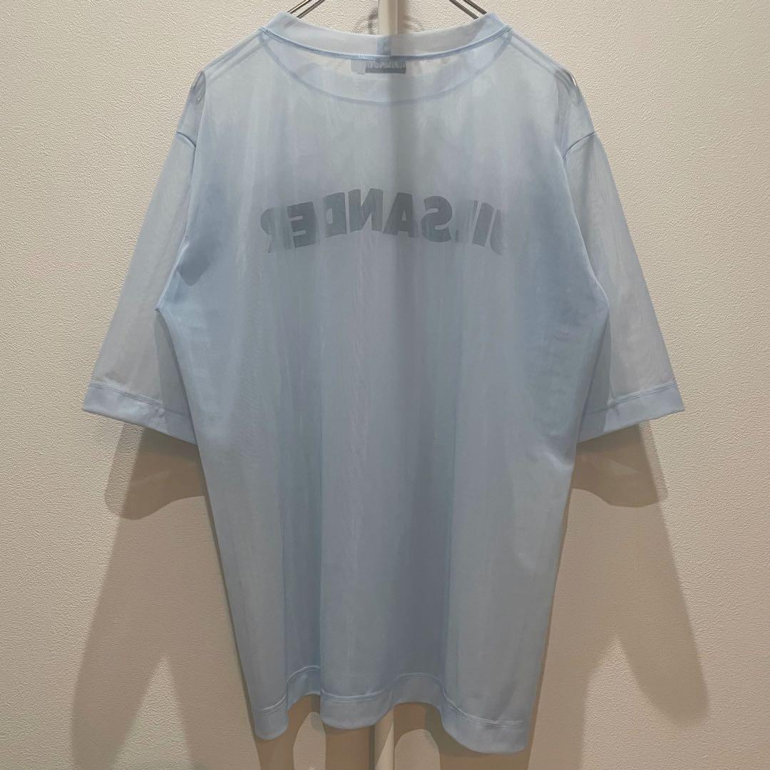 JIL SANDER シースルTシャツ ロゴプリント ブルー