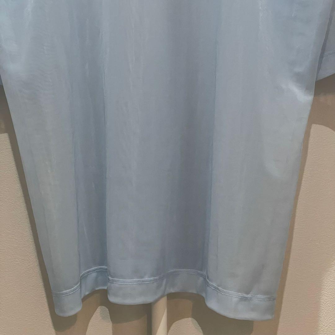JIL SANDER シースルTシャツ ロゴプリント ブルー