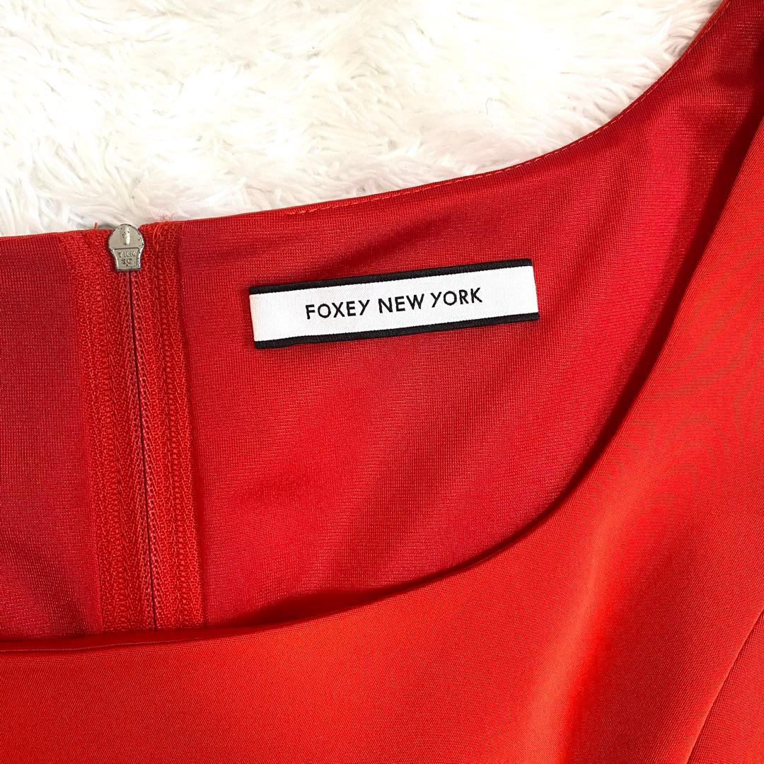 （訳あり）FOXEY NEWYORK モダンエンパイアドレス ティアード　42