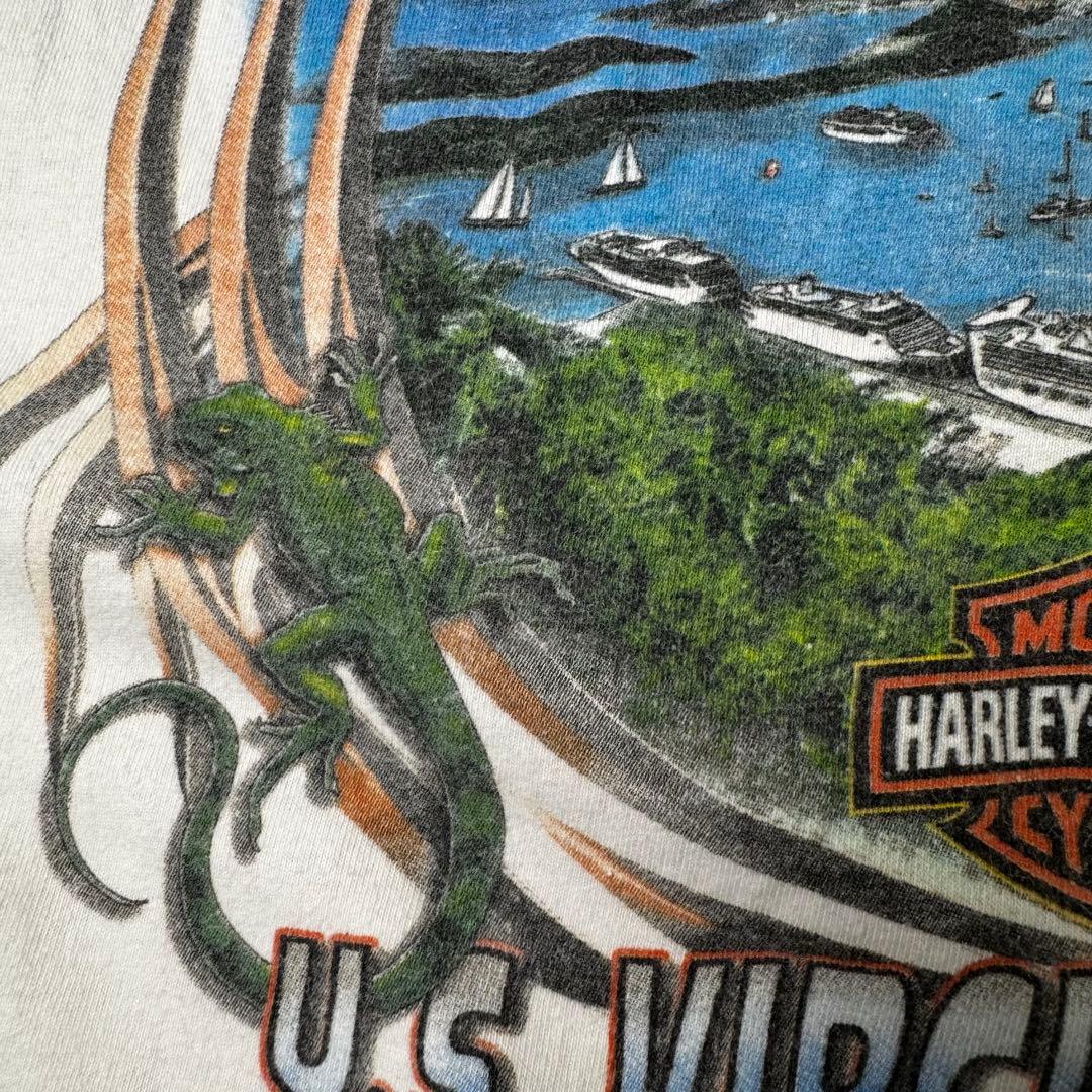 HARLEY-DAVIDSON ファイヤーイーグル カリブ海 ノースリーブ 白
