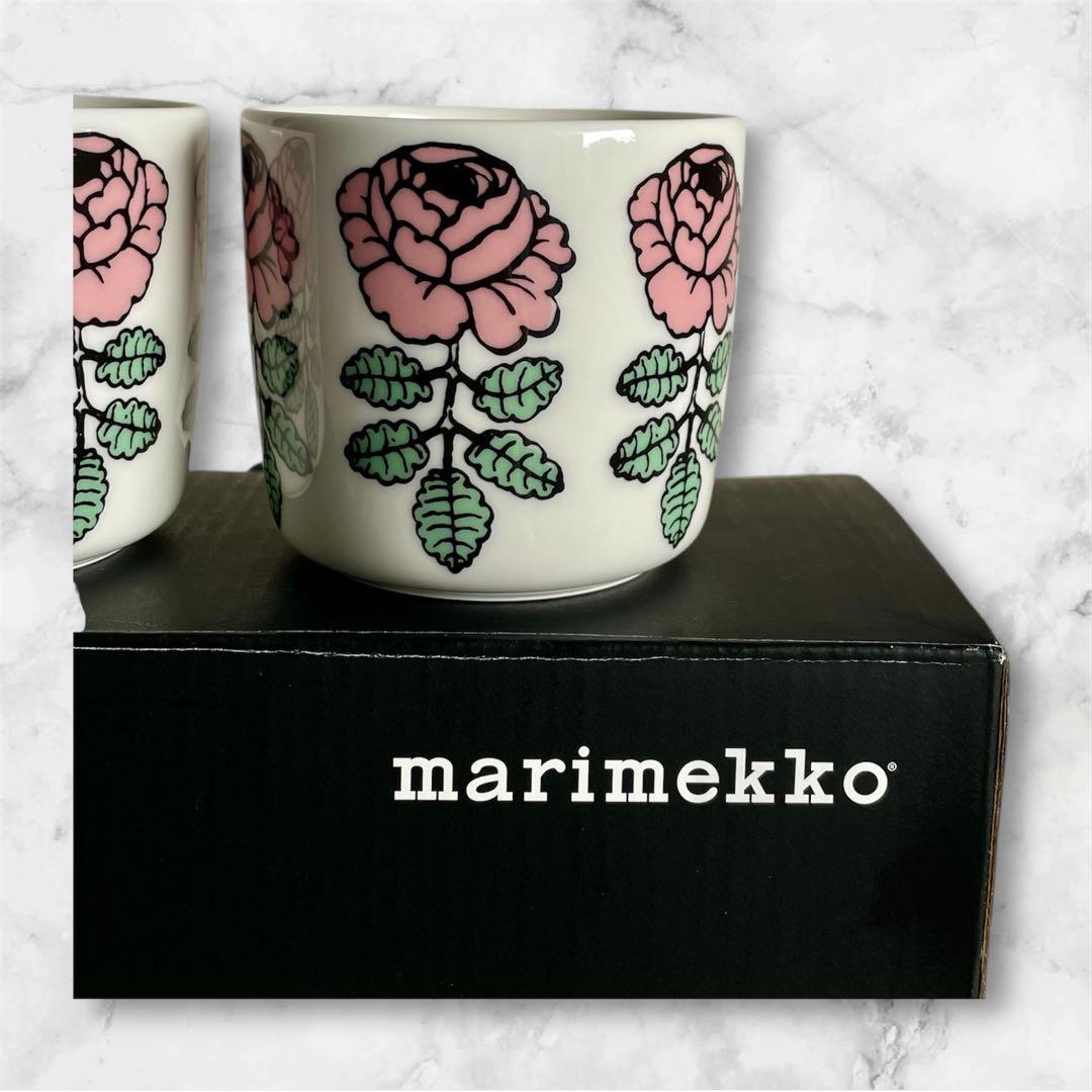 マリメッコmarimekko カフェカップ　 ピンク2個組ヴィヒキルース　レア品
