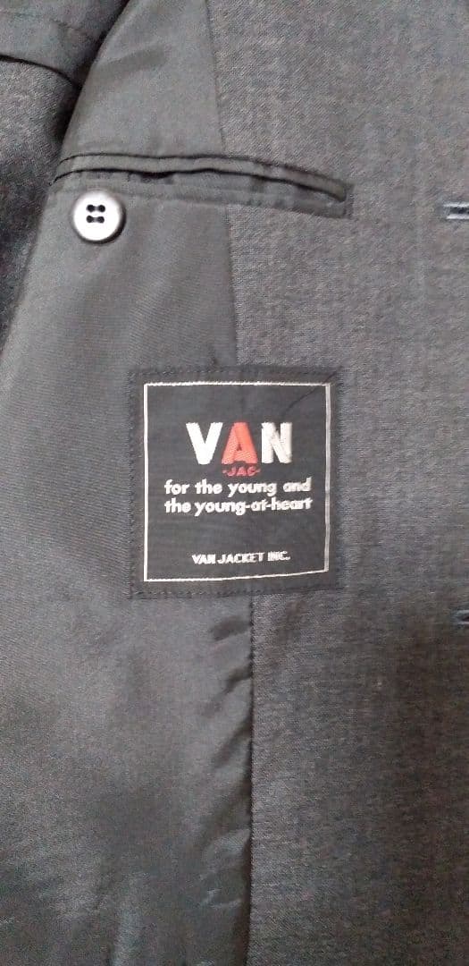 【希少】VAN jac IVYモデルスーツ チャコールグレー M ・78cm