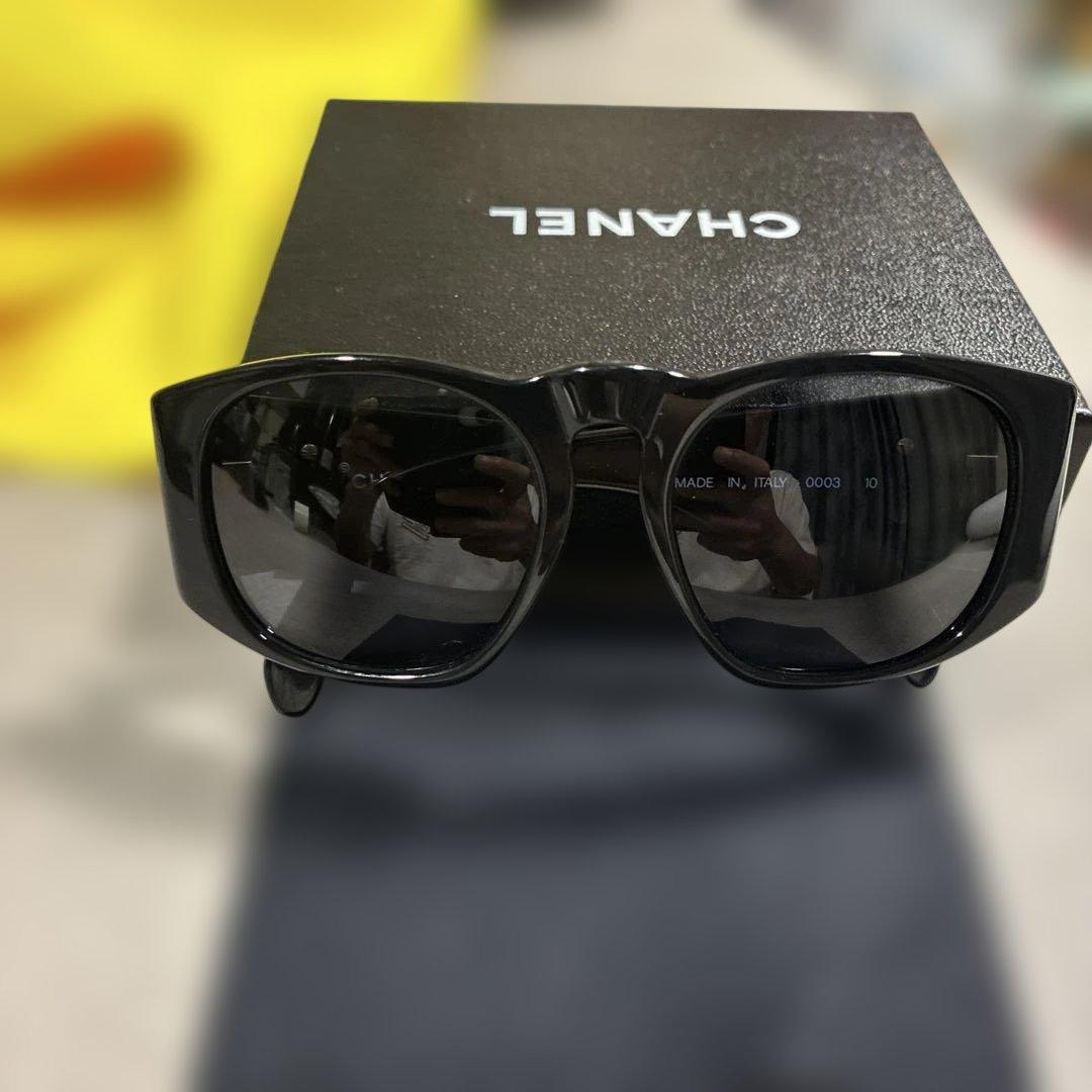 CHANEL シャネル ココマーク マトラッセ サングラス アイウェア ブラック