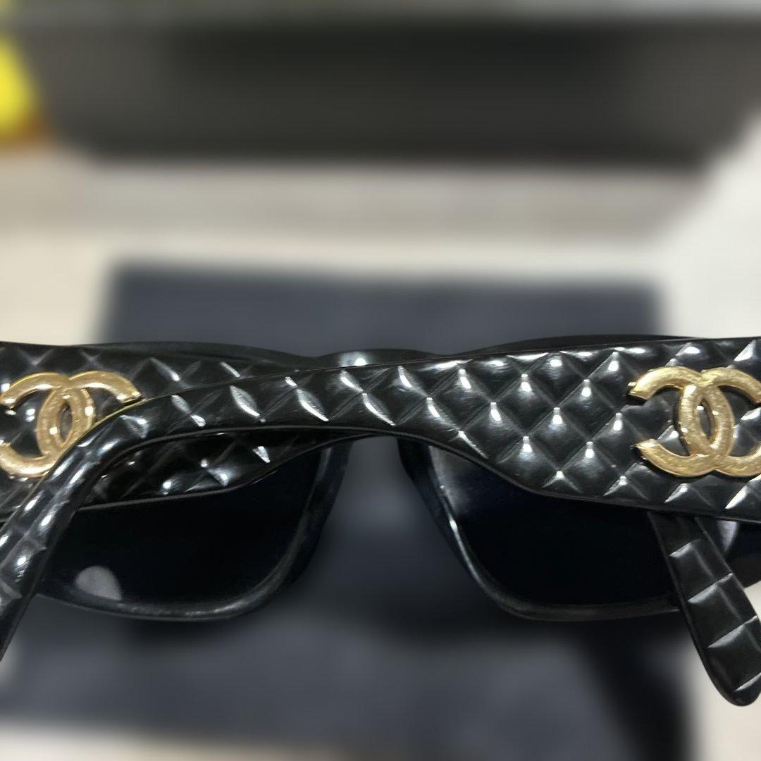 CHANEL シャネル ココマーク マトラッセ サングラス アイウェア ブラック