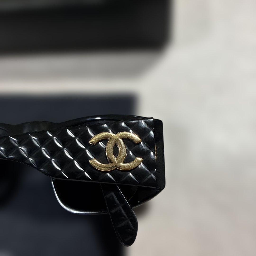 CHANEL シャネル ココマーク マトラッセ サングラス アイウェア ブラック