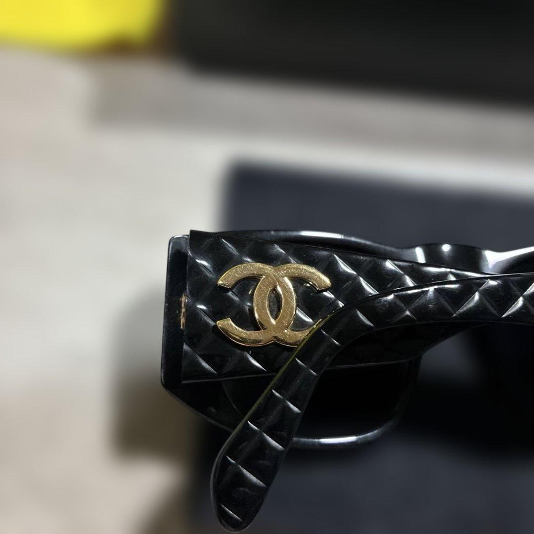 CHANEL シャネル ココマーク マトラッセ サングラス アイウェア ブラック
