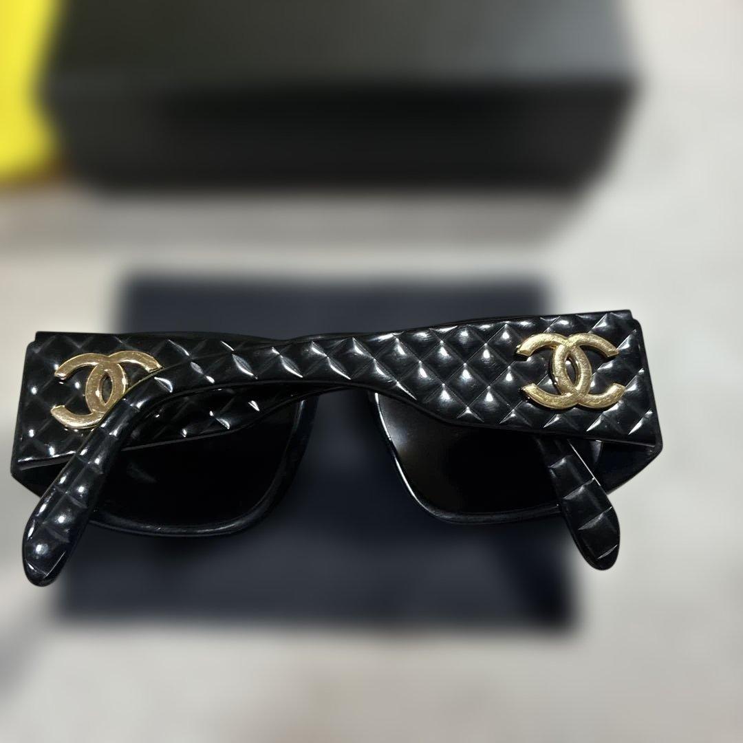 CHANEL シャネル ココマーク マトラッセ サングラス アイウェア ブラック