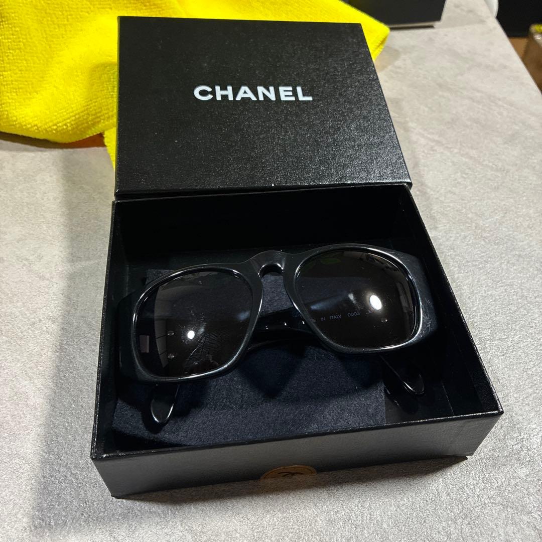 CHANEL シャネル ココマーク マトラッセ サングラス アイウェア ブラック