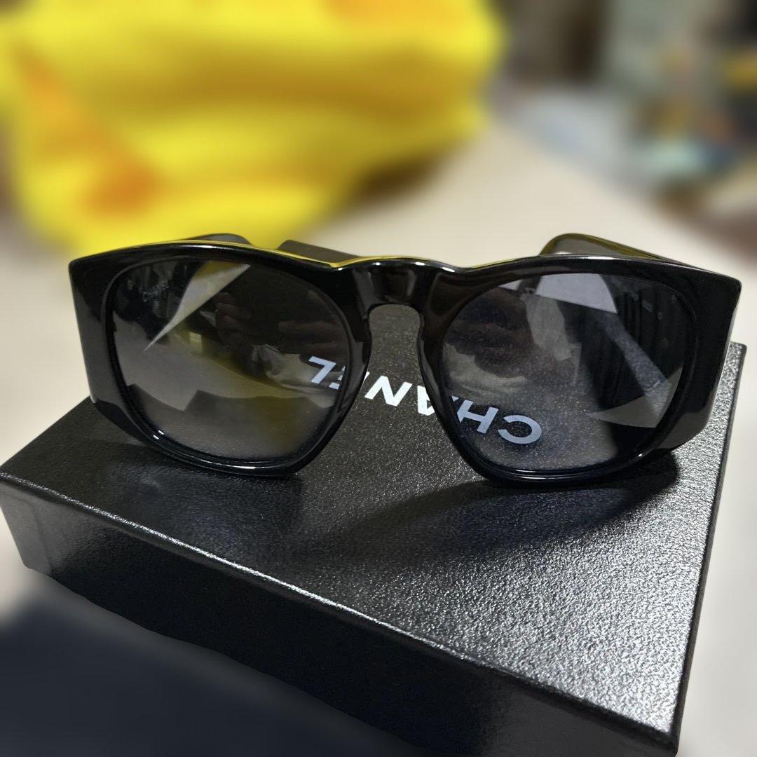 CHANEL シャネル ココマーク マトラッセ サングラス アイウェア ブラック