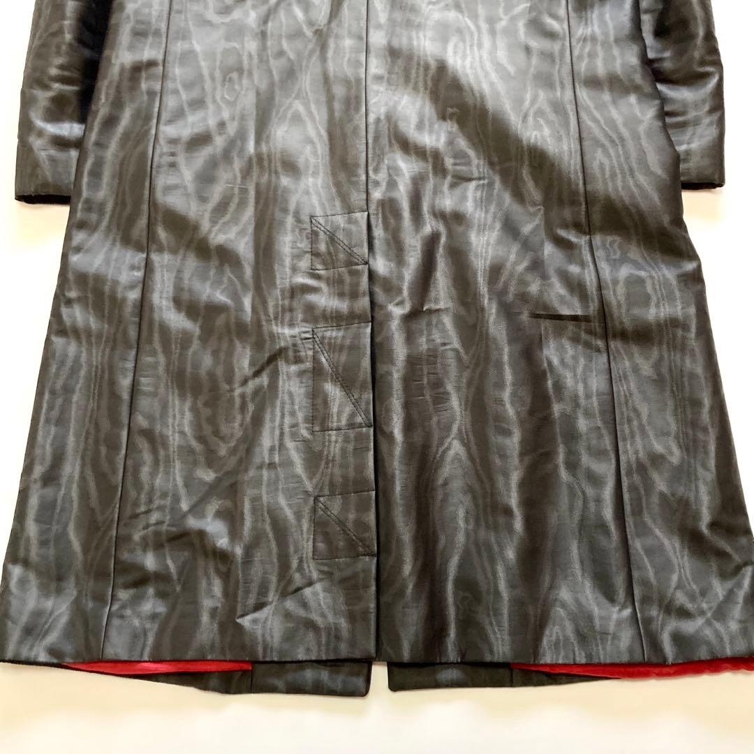 VERSACE ヴェルサーチ イタリア製 ロングコート シャドーロゴ 黒 Ｍ