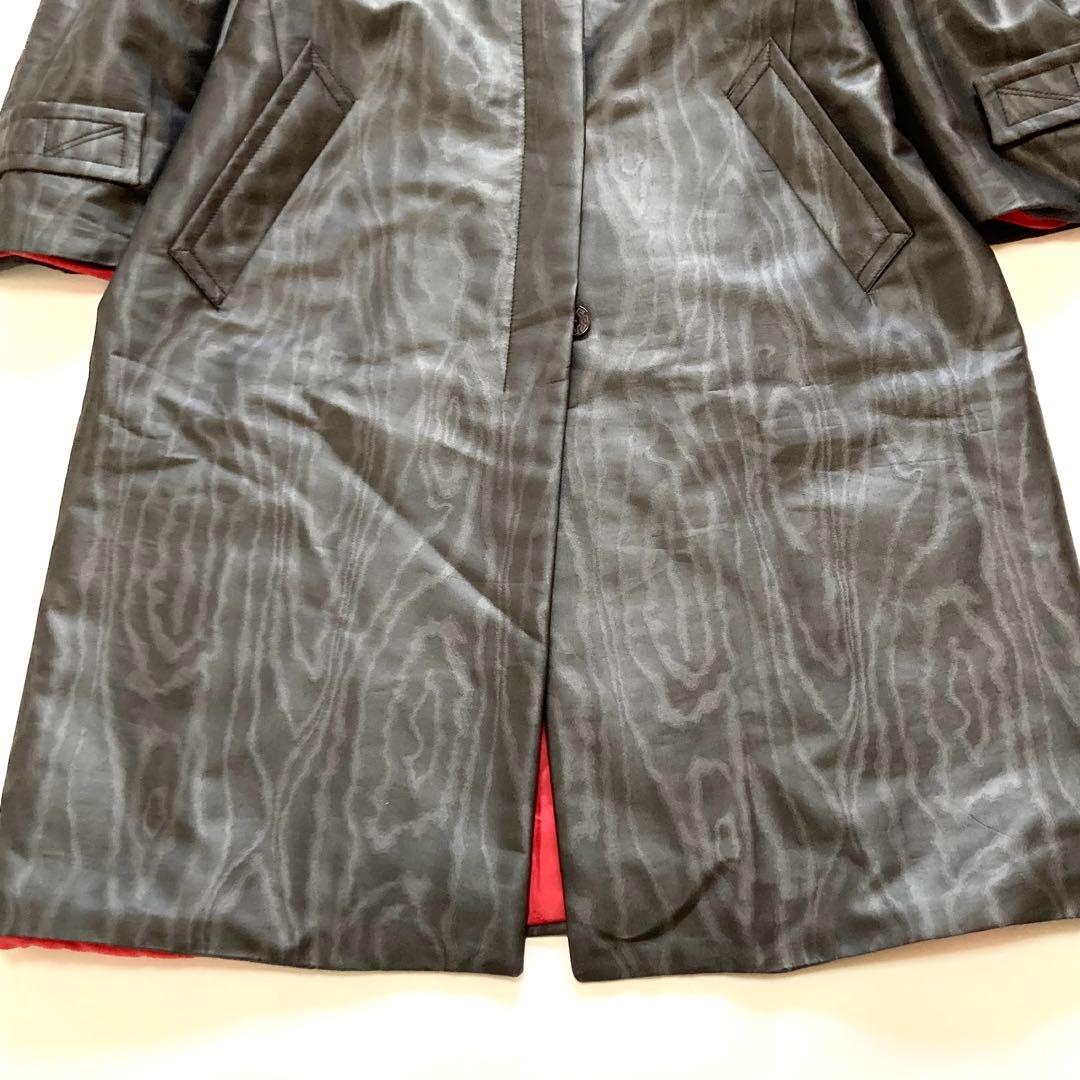 VERSACE ヴェルサーチ イタリア製 ロングコート シャドーロゴ 黒 Ｍ