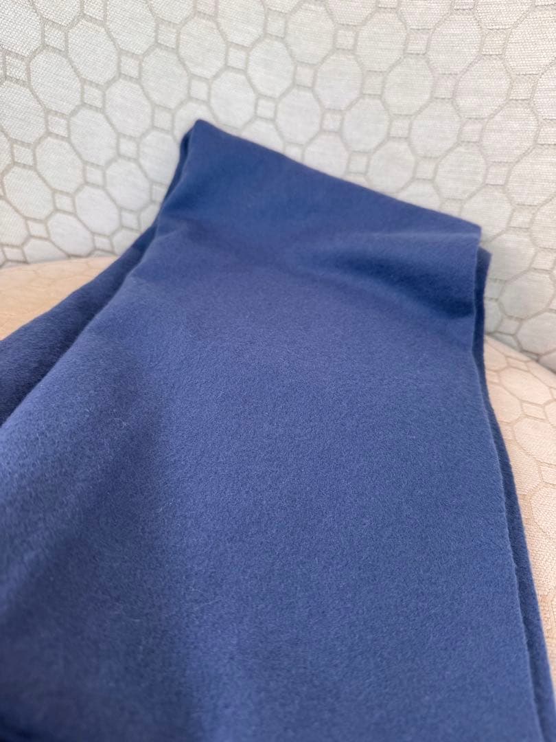 【美品】ロロ・ピアーナ カシミヤ100% ユニセックス マフラー コバルトブルー