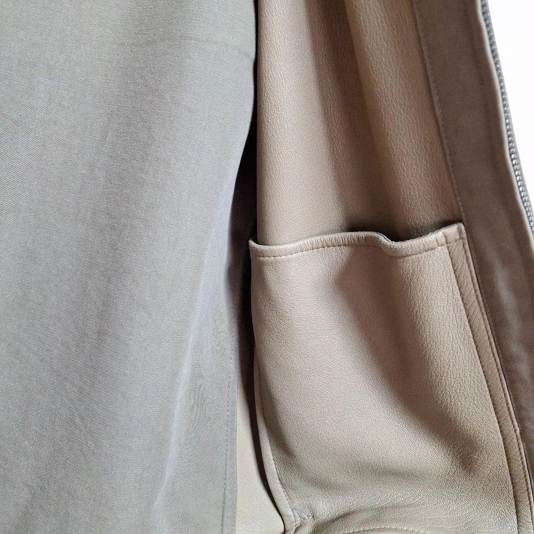 HERMES ベージュ カーディガン風ジャケット