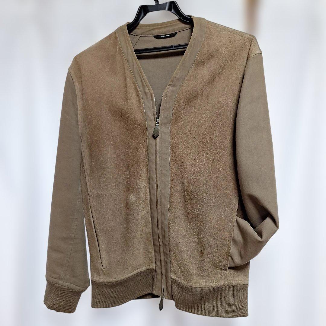 HERMES ベージュ カーディガン風ジャケット