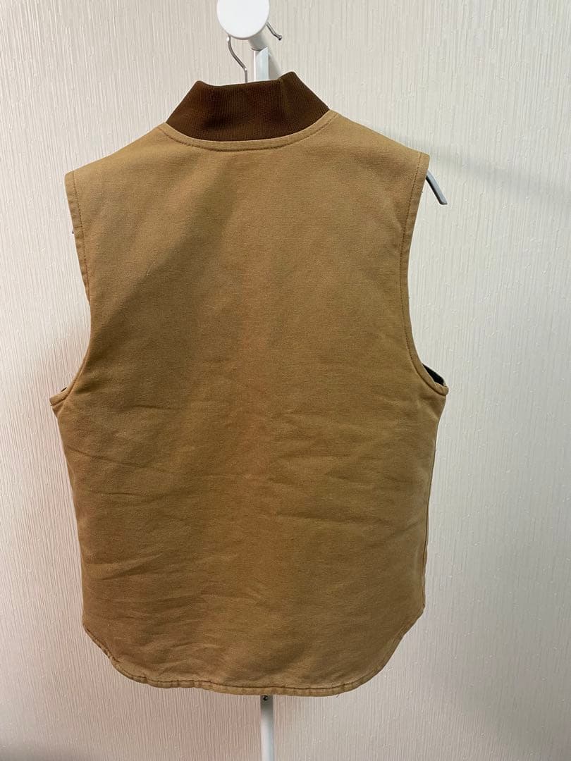 【メキシコ製01年7月】Sサイズ　Carhartt ダックベスト ブラウン 古着