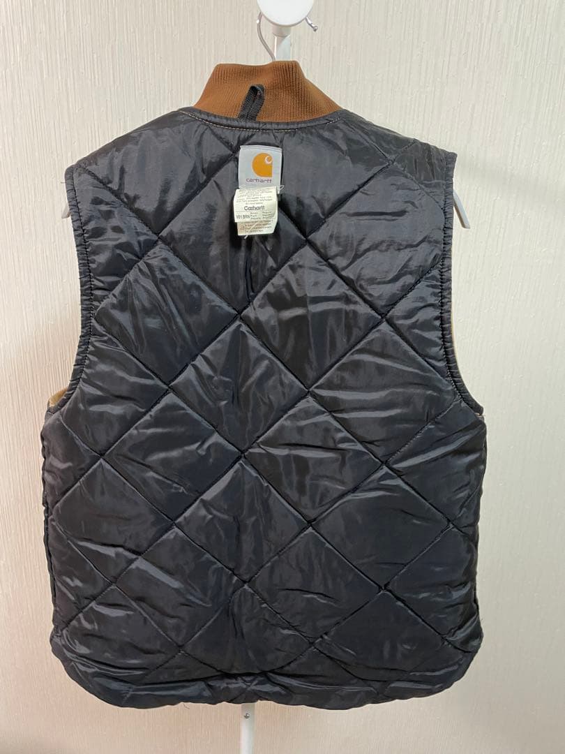 【メキシコ製01年7月】Sサイズ　Carhartt ダックベスト ブラウン 古着
