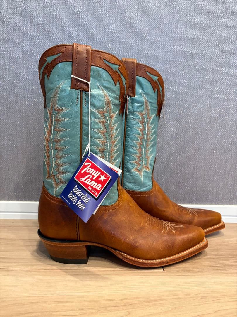 新品！Tony Lama ウエスタンブーツ ブラウン/ブルー