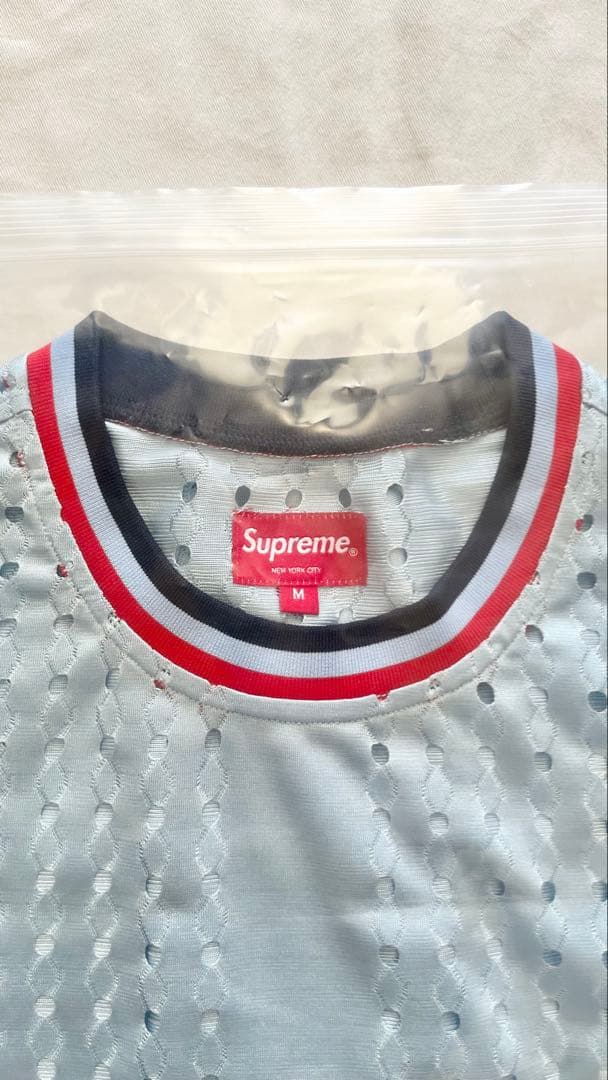 Supreme Perforated Stripe Warm Up Top Ｍ