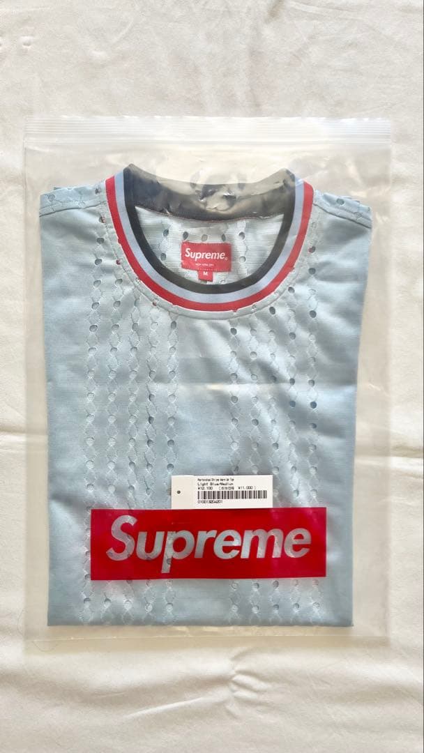 Supreme Perforated Stripe Warm Up Top Ｍ