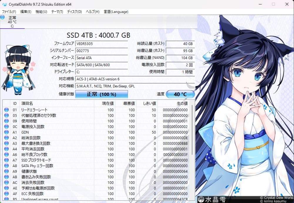 M.2 NGFF SATA 4TB 新品未開封 No2