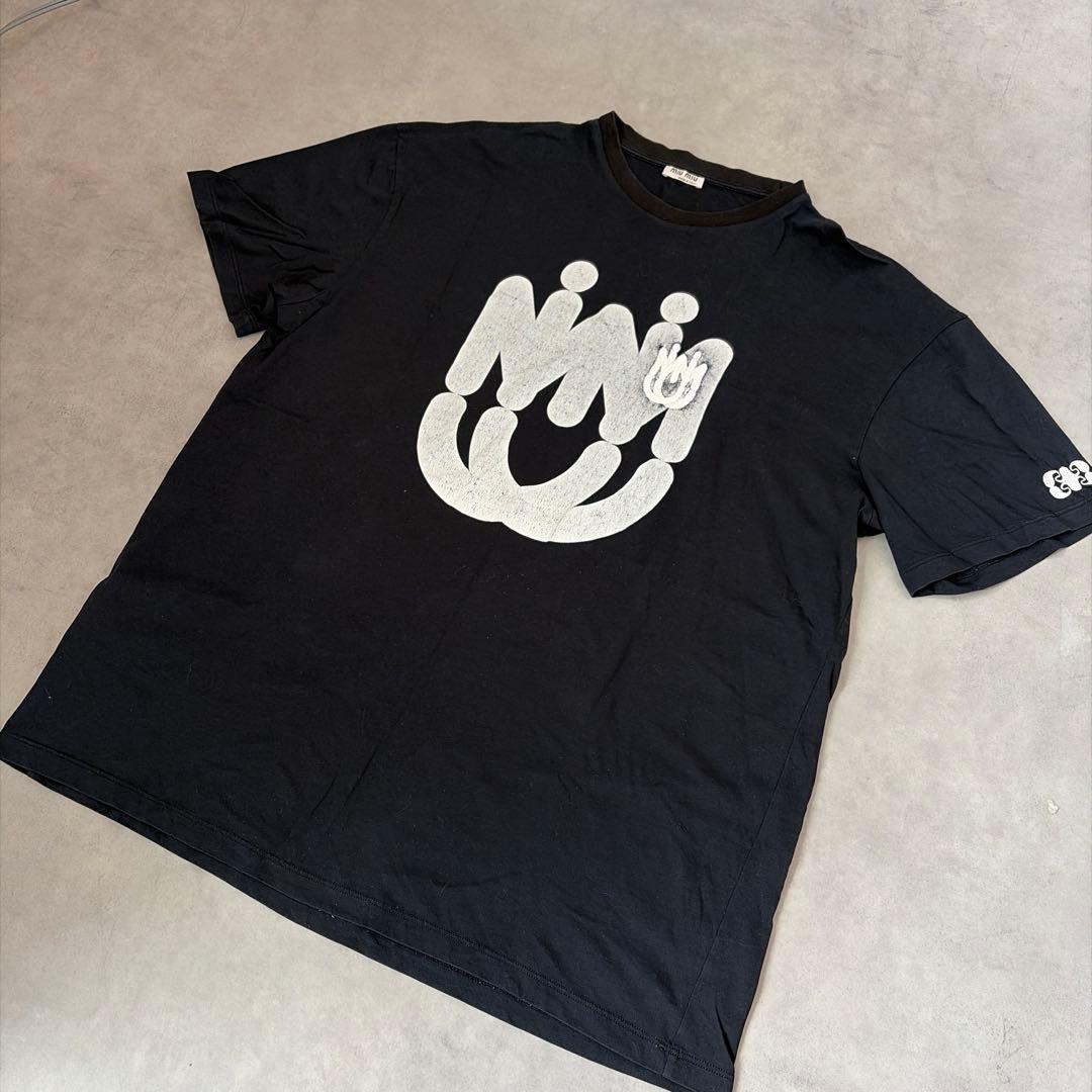 MIU MIU ミュウミュウ MM Paris フロントロゴ 半袖 Tシャツ