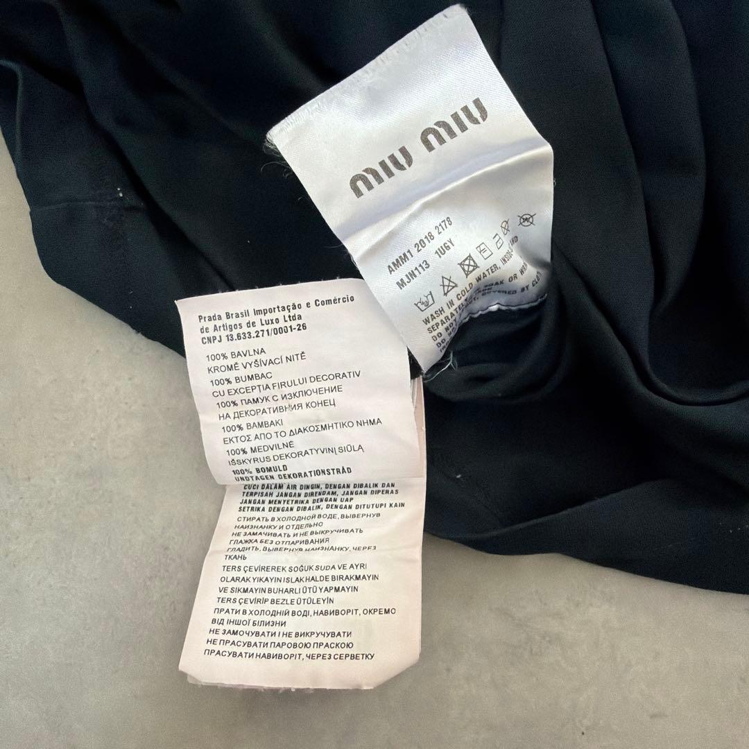 MIU MIU ミュウミュウ MM Paris フロントロゴ 半袖 Tシャツ