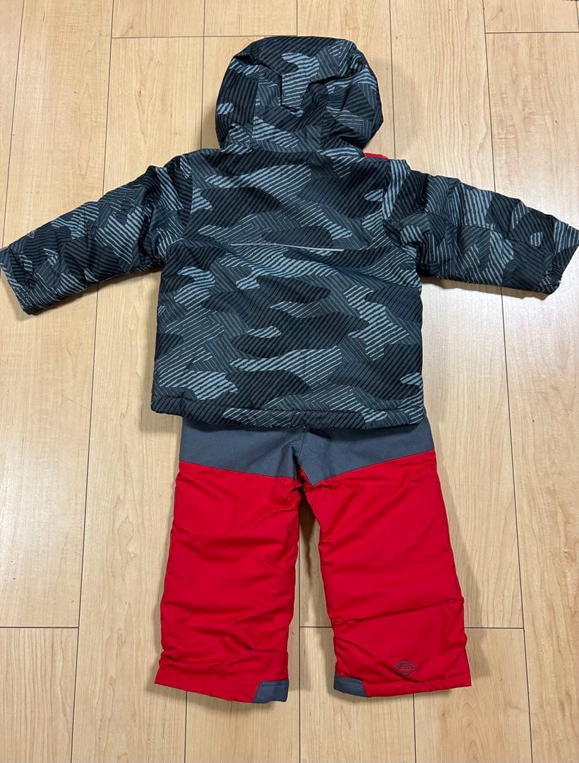 Columbia 3Tグレー×レッドスキーウェアセット