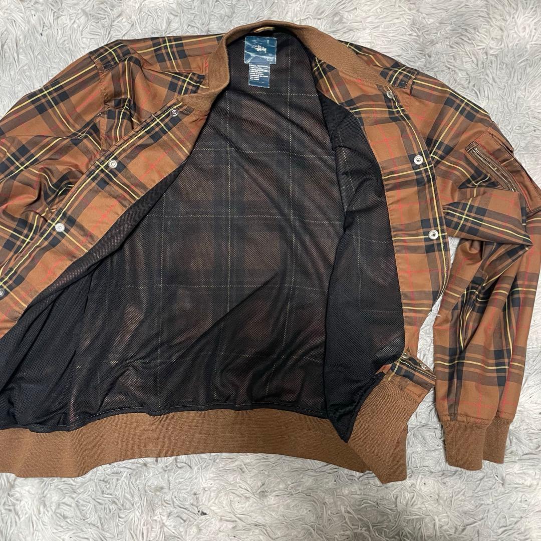 90s OLD STUSSY オールドステューシー ノバチェックブルゾン L