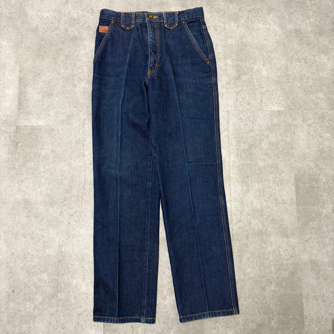 90s vintage LANCEL デニムパンツ 紋章刺繍 日本製 28